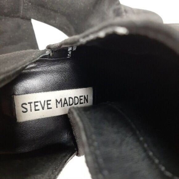 STEVE MADDEN Rotary Suede Booties Shooties Black Sz 9 B - Picture 11 of 13